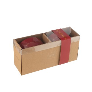 Set de 2 bols tout est possible en porcelaine rouge 14x14x8 cm