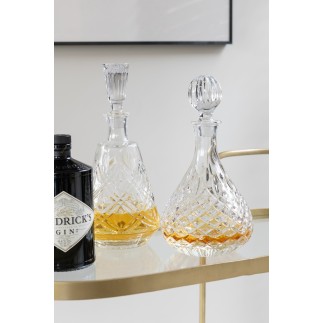 Carafe avec bouchon boule en verre transparent 15x15x28 cm