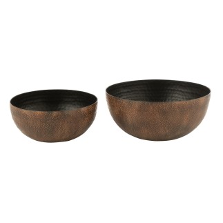 Set de 2 bols en aluminium Bronze 25.5x25.5x11.5 cm
