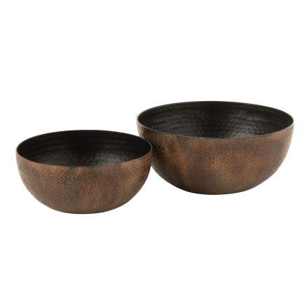 Set de 2 bols en aluminium Bronze 25.5x25.5x11.5 cm