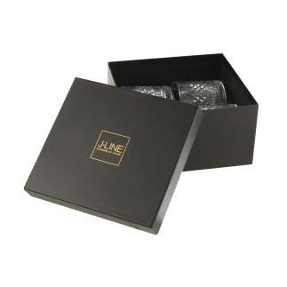 Boite de 4 verres à whisky transparent 8x8x9,5cm