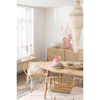 Abat-jour en coquillage naturel 51x51x176 cm