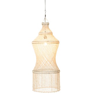 Abat-jour en coquillage naturel 51x51x128 cm