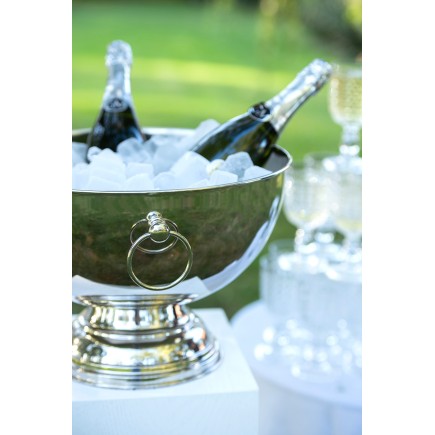 Seau à champagne en aluminium argent 39x39x25 cm