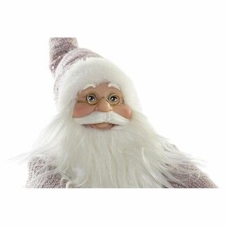 Adorno Navideño DKD Home Decor Multicolor Rosa Dorado Madera Metal Papá Noel 30 x 40 cm 42 x 25 x 48 cm