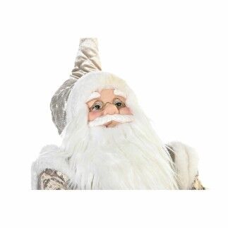 Figura Decorativa DKD Home Decor Papá Noel Navidad Gris Champán Madera 42 x 22 x 48 cm