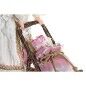 Figura Decorativa DKD Home Decor Papá Noel Navidad Gris Rosa Madera 42 x 22 x 50 cm