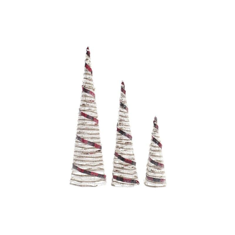 Décoration DKD Home Decor Cônes Noël LED Blanc Noir Rouge Naturel Argenté 20 x 20 x 80 cm (3 Pièces) Décoration DKD Home Decor Cônes Noël LED Blanc Noir Rouge Naturel Argenté 20 x 20 x 80 cm (3 Pièces)