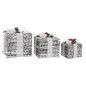 Set de boîtes décoratives DKD Home Decor LED Blanc Rouge Vert Argenté Métal Enneigé 25 x 25 x 29 cm (3 Pièces) Set de boîtes décoratives DKD Home Decor LED Blanc Rouge Vert Argenté Métal Enneigé 25 x 25 x 29 cm (3 Pièces)