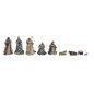 Crèche de Noël DKD Home Decor 9 Pièces Bleu Doré Polyester (20 x 15 x 30 cm)