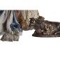 Crèche de Noël DKD Home Decor 9 Pièces Bleu Doré Polyester (20 x 15 x 30 cm)
