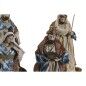 Crèche de Noël DKD Home Decor 9 Pièces Bleu Doré Polyester (20 x 15 x 30 cm)