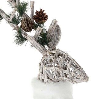 Décorations de Noël DKD Home Decor Lumière LED Blanc osier 53 x 19 x 90 cm (3 Unités)