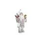 Adorno Navideño DKD Home Decor Papá Noel Blanco Rojo Gris PVC Madera 32 x 20 x 64 cm