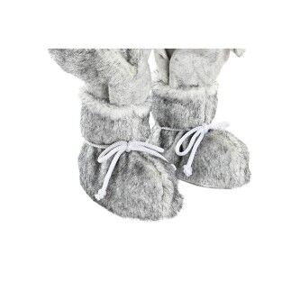 Adorno Navideño DKD Home Decor Papá Noel Blanco Rojo Gris PVC Madera 32 x 20 x 64 cm