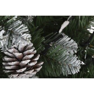Sapin de Noël DKD Home Decor Lumière LED Vert Métal Polyéthylène 130 x 130 x 218 cm