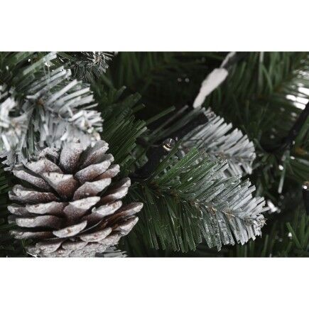 Sapin de Noël DKD Home Decor Lumière LED Vert Métal Polyéthylène 130 x 130 x 218 cm