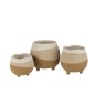 Vaso di fiori pentole beige/marrone chiaro 16x16x15,5 cm Vaso di fiori pentole beige/marrone chiaro 16x16x15,5 cm