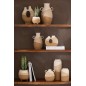 Vaso di fiori pentole beige/marrone chiaro 16x16x15,5 cm Vaso di fiori pentole beige/marrone chiaro 16x16x15,5 cm