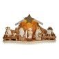 Belén de Navidad Luz LED Blanco Marrón Gris 10,5 x 16 x 33 cm (6 Unidades)