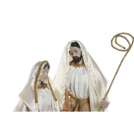 Belén de Navidad Home ESPRIT Blanco Dorado 27 x 24 x 40 cm