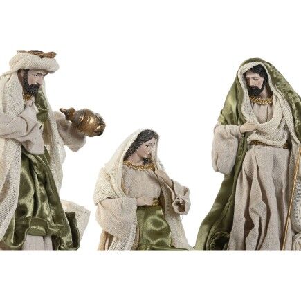 Belén de Navidad Home ESPRIT Verde Beige 20 x 15 x 30 cm (9 Piezas)