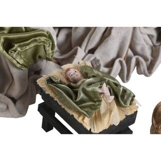 Belén de Navidad Home ESPRIT Verde Beige 20 x 15 x 30 cm (9 Piezas)