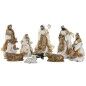 Belén de Navidad Home ESPRIT Blanco Dorado 20 x 15 x 30 cm (9 Piezas)