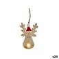 Adorno Navideño Reno Marrón Madera 7,5 x 2,5 x 17 cm (24 Unidades)