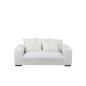 Sofá 2 plazas textil blanco 217x104x70 cm