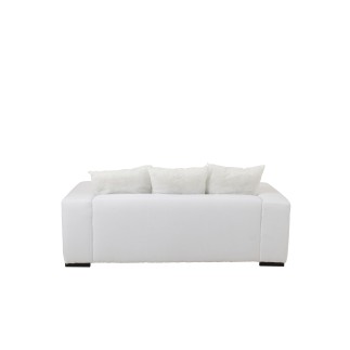 Sofá 2 plazas textil blanco 217x104x70 cm