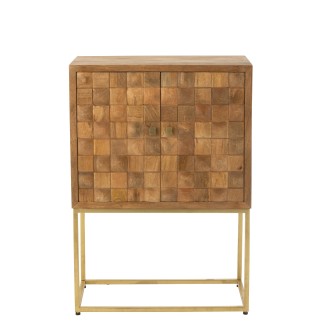 Cómoda colgante de madera de mango beige 76x40x122 cm