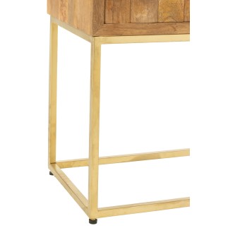 Cómoda colgante de madera de mango beige 76x40x122 cm