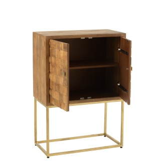 Cómoda colgante de madera de mango beige 76x40x122 cm
