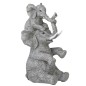 Elefanti grigi in resina 13x11x23.5 cm