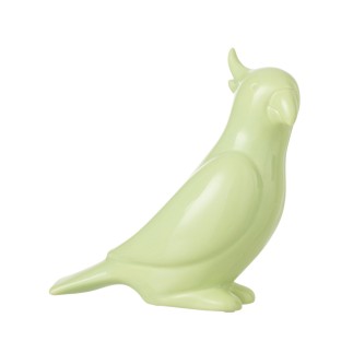 Cacatúa de cerámica verde de 24x11x22 cm