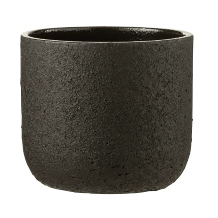 Cache-pot en céramique noir 24x24x21.5 cm