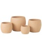 Macetero de cerámica beige de 16x16x14 cm Macetero de cerámica beige de 16x16x14 cm
