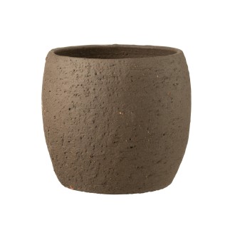 Cache-pot en céramique marron 20x20x18 cm