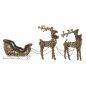 Trineo DKD Home Decor Marrón Yute Metal Mimbre Plástico 54 x 29 x 33 cm (3 Piezas)