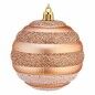 Lot de boules de Noël Cercles 8 cm Cuivre PVC (12 Unités)