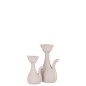 Chat de cerámica rosa de 13.2x8.9x23.6 cm