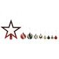Bolas de Navidad Home ESPRIT Rojo Verde Polietileno 21 x 6,5 x 27 cm (53 Piezas)