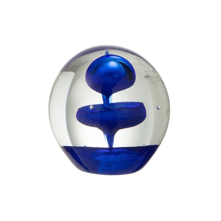 Pisapapeles de vidrio azul 8x8x8 cm