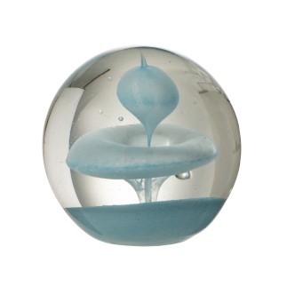 Pisapapeles de vidrio azul 8x8x8 cm