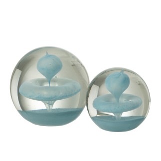 Pisapapeles de vidrio azul 8x8x8 cm