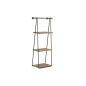 Scaffale DKD Home Decor 2 Pezzi 42,5 x 20 x 89,5 cm Nero Metallo Marrone Legno MDF