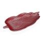 Centro de Mesa Versa Rojo Madera MDF Hoja 18,5 x 3 x 39,5 cm