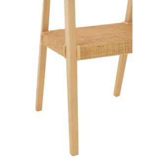 Chaise avec accoudoirs en bois naturel 55x55x71 cm