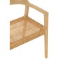 Chaise avec accoudoirs en bois naturel 55x55x71 cm